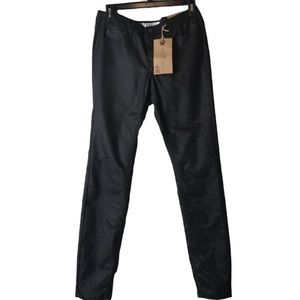 L.O.G.G. H&M Black 5 Pockets Design Flat Front Slim Fit Jeans Size US 8